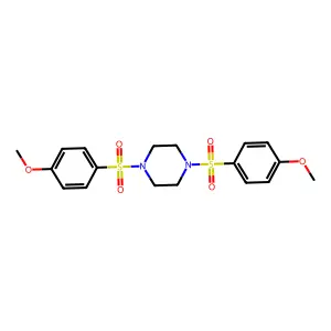 1,4-Bis[(4-methoxyphenyl)sulfonyl]piperazine structure