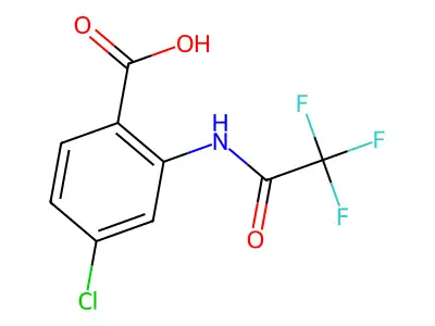 4-Chloro-2-[(2,2,2-trifluoroacetyl)amino]benzenecarboxylic acid structure
