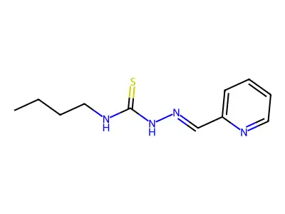 1-Butyl-3-(pyridin-2-ylmethylideneamino)thiourea structure