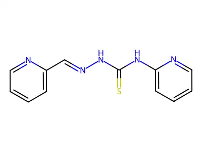 1-Pyridin-2-yl-3-(pyridin-2-ylmethylideneamino)thiourea structure
