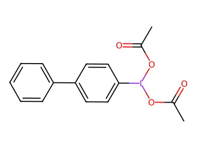 [Acetyloxy-(4-phenylphenyl)-lambda3-iodanyl] acetate structure