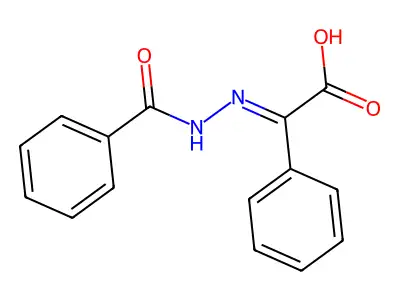 2-(Benzoylhydrazinylidene)-2-phenylacetic acid structure