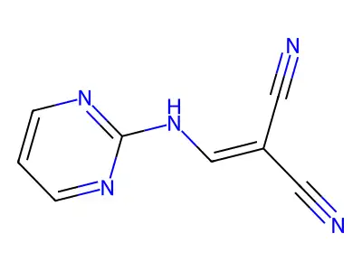 2-[(Pyrimidin-2-ylamino)methylidene]propanedinitrile structure