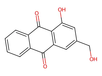 9,10-Anthracenedione, 1-hydroxy-3-(hydroxmethyl)- structure