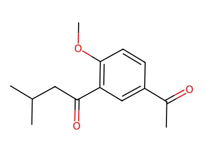 1-(5-Acetyl-2-methoxy-phenyl)-3-methyl-butan-1-one structure