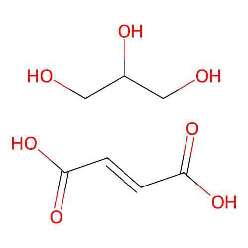 (E)-but-2-enedioic acid;propane-1,2,3-triol structure
