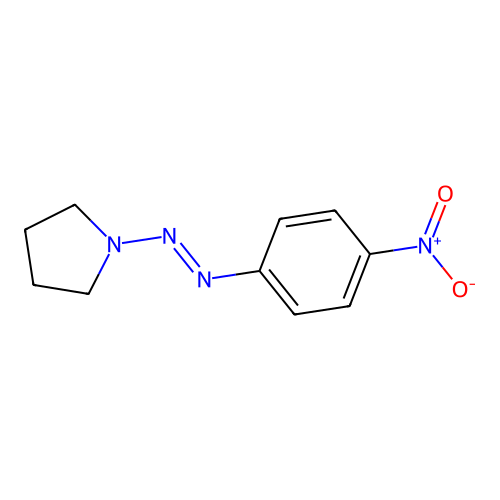 (e)-(4-Nitrophenyl)-pyrrolidin-1-yl-diazene structure