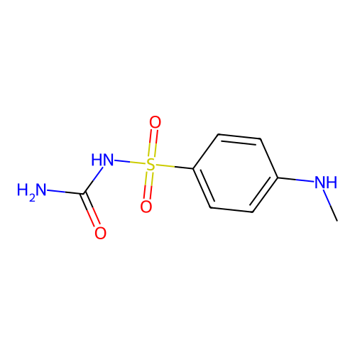 Benzenesulfonamide, N-(aminocarbonyl)-4-(methylamino)- structure