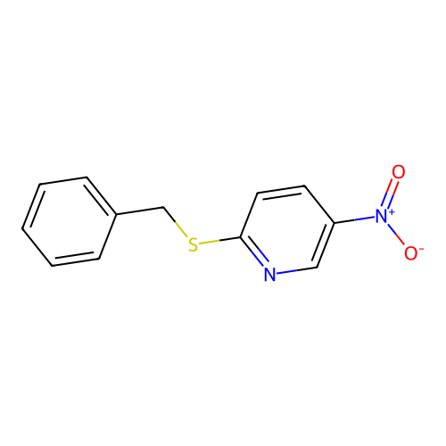 Pyridine, 5-nitro-2-[(phenylmethyl)thio]- structure