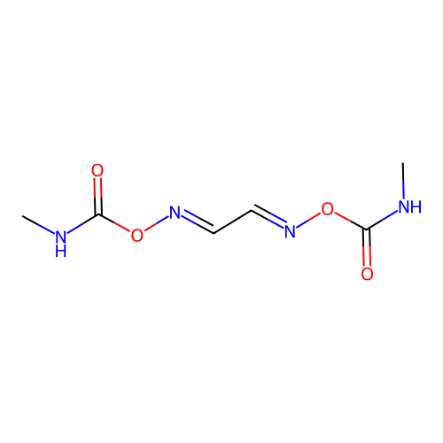 [2-(methylcarbamoyloxyimino)ethylideneamino] N-methylcarbamate structure