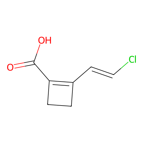 2-(2-Chloroethenyl)cyclobutene-1-carboxylic acid structure