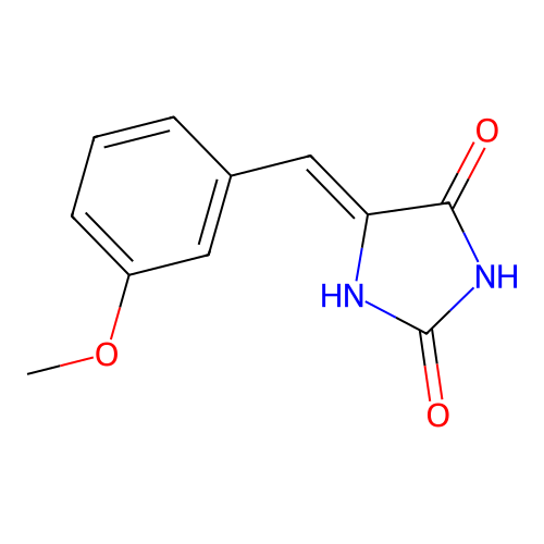 5-(3'-Methoxybenzal) hydantoin structure