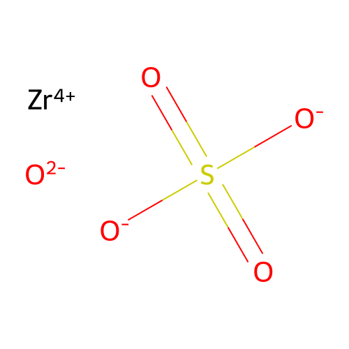 Zirconium oxide sulfate (Zr5O8(SO4)2) structure
