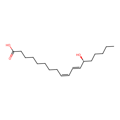 (9Z,11E,13S)-13-Hydroxyoctadeca-9,11-Dienoic Acid structure
