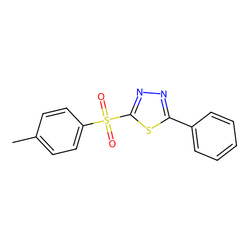 2-[(4-Methylphenyl)sulfonyl]-5-phenyl-1,3,4-thiadiazole structure