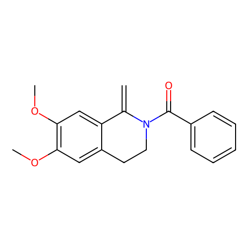 1-Methylene-2-benzoyl-6,7-dimethoxy-1,2,3,4-tetrahydroisoquinoline structure