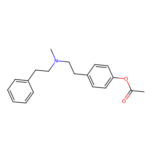 4-(2-[Methyl(2-phenylethyl)amino]ethyl)phenyl acetate structure