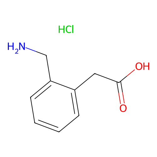 2-(Aminomethyl)phenylacetic acid hydrochloride structure