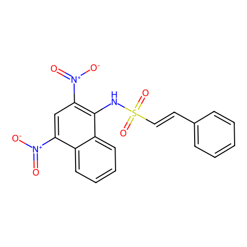 (E)-N-(2,4-dinitronaphthalen-1-yl)-2-phenylethenesulfonamide structure