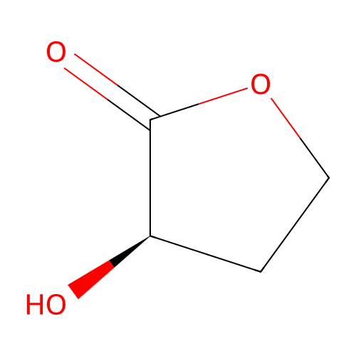 2-Hydroxy-gamma-butyrolactone, (2R)- structure