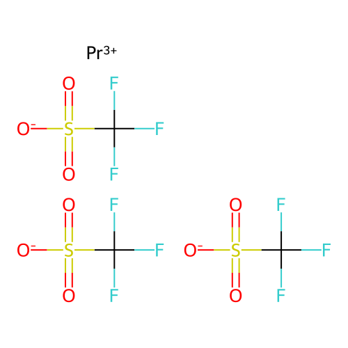 Praseodymium(III) trifluoromethanesulfonate structure