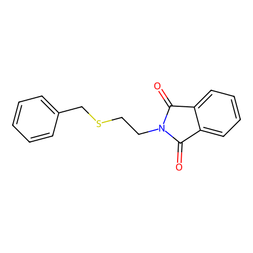 1H-Isoindole-1,3(2H)-dione, 2-[2-[(phenylmethyl)thio]ethyl]- structure