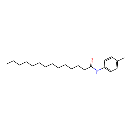 N-(4-methylphenyl)tetradecanamide structure