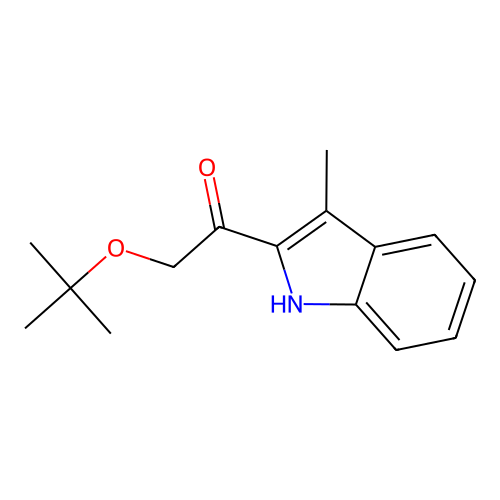 1-(3-methyl-1H-indol-2-yl)-2-[(2-methylpropan-2-yl)oxy]ethanone structure