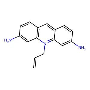 3,6-Diamino-10-(2-propenyl)acridinium structure