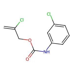 2-chloroprop-2-enyl N-(3-chlorophenyl)carbamate structure