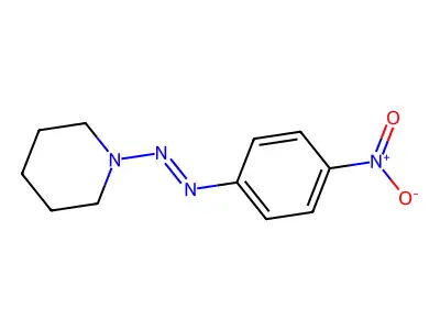 Piperidine, 1-[(4-nitrophenyl)azo]- structure