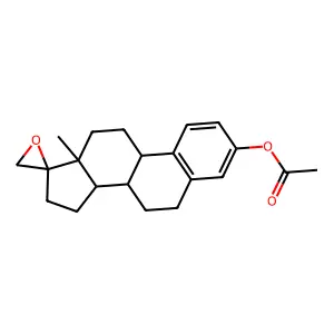 (13-methylspiro[7,8,9,11,12,14,15,16-octahydro-6H-cyclopenta[a]phenanthrene-17,2'-oxirane]-3-yl) acetate structure