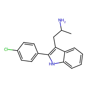 Indole, 3-(2-aminopropyl)-2-(p-chlorophenyl)- structure