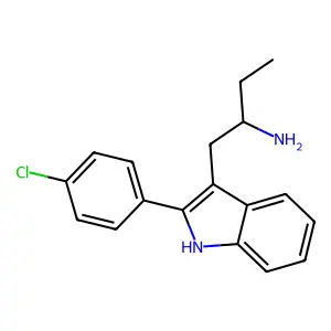 Indole, 3-(2-aminobutyl)-2-(p-chlorophenyl)- structure