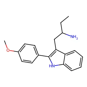 Indole, 3-(2-aminobutyl)-2-(p-methoxyphenyl)- structure
