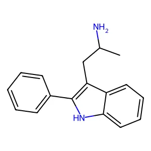 Indole, 3-(2-aminopropyl)-2-phenyl- structure