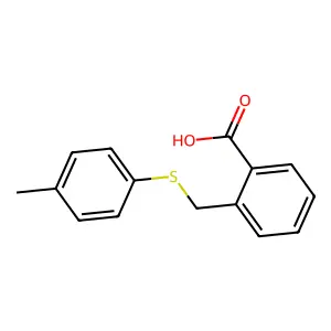 2-[(4-Methylphenyl)sulfanylmethyl]benzoic acid structure