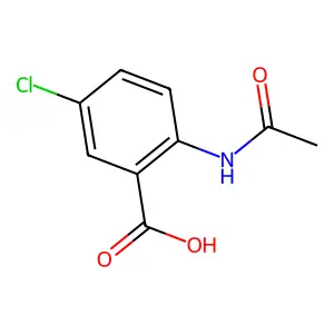 2-Acetamido-5-chlorobenzoic acid structure