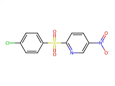 2-[(4-Chlorobenzene)sulfonyl]-5-nitropyridine structure