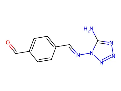 4-[(E)-(5-aminotetrazol-1-yl)iminomethyl]benzaldehyde structure