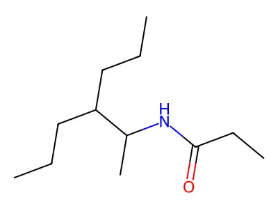 Propionamide, N-(1-methyl-2-propylpentyl)- structure