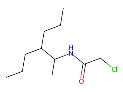 Acetamide, 2-chloro-N-(1-methyl-2-propylpentyl)- structure