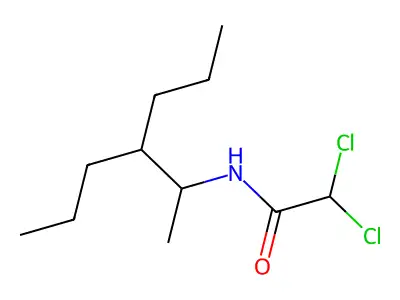 2,2-Dichloro-N-(3-propylhexan-2-yl)ethanimidic acid structure
