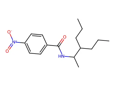 4-Nitro-N-(3-propylhexan-2-yl)benzamide structure