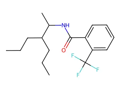 Benzamide, N-(1-methyl-2-propylheptyl)-2-trifluoromethyl- structure