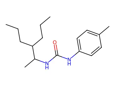 N-(4-Methylphenyl)-N'-(3-propylhexan-2-yl)carbamimidic acid structure