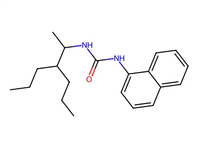 N-Naphthalen-1-yl-N'-(3-propylhexan-2-yl)carbamimidic acid structure