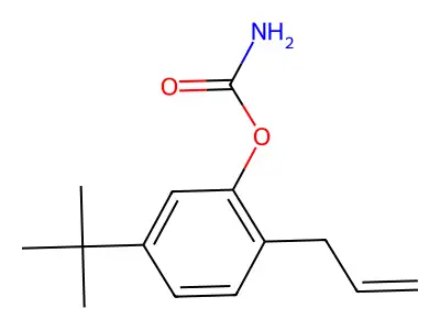 Phenol, 2-allyl-5-tert-butyl-, carbamate structure