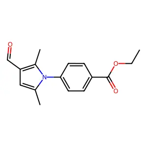 Ethyl 4-(3-formyl-2,5-dimethyl-1H-pyrrol-1-yl)benzoate structure