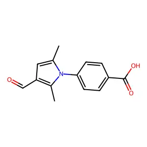 4-(3-Formyl-2,5-dimethyl-1H-pyrrol-1-yl)benzoic acid structure